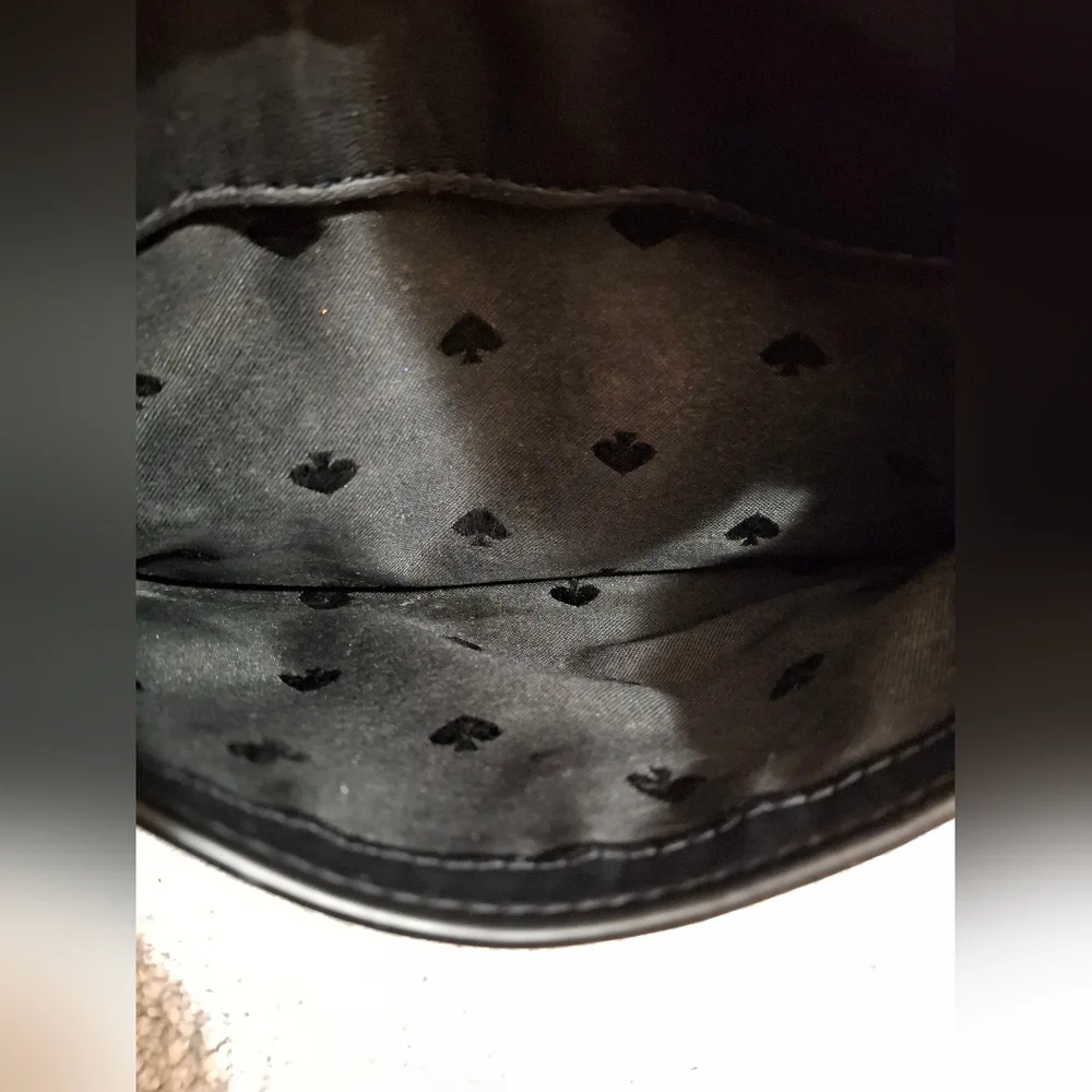 Kate Spade Leila Small Flap Black Pebbled Crossbody Bag - Picture 4 of 6